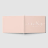 Moderne minimaal elegante chique blush roze bruilo gastenboek (Volledig)