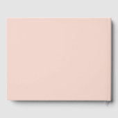 Moderne minimaal elegante chique blush roze bruilo gastenboek (Achterkant)