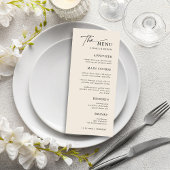 Moderne minimaal elegante kalligrafie script bruil menu