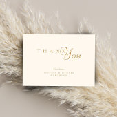 Moderne minimaal elegante koperen typografie bruil bedankkaart