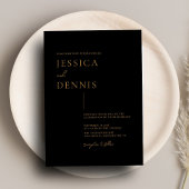 Moderne minimaal elegante script koper bruiloft kaart