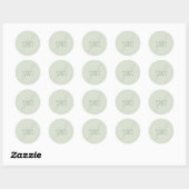 Moderne minimaal elegante script monogram bruiloft ronde sticker (Vel)