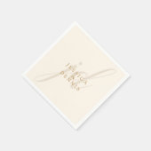 Moderne minimaal elegante script monogram bruiloft servet (Hoek)