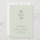 Moderne minimaal elegante scriptsalie Sla de datum Kaart (Voorkant)