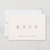 Moderne minimaal elegante typografie script bruilo RSVP kaartje (Voorkant)