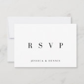 Moderne minimaal elegante typografie script bruilo RSVP kaartje (Voorkant)
