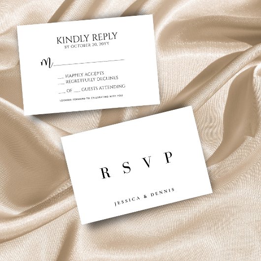 Moderne minimaal elegante typografie script bruilo RSVP kaartje
