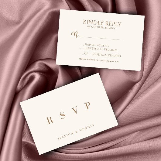 Moderne minimaal elegante typografie script bruilo RSVP kaartje