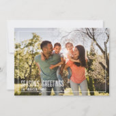 Moderne, Minimaal Familie Foto Feestdagenkaart (Voorkant)