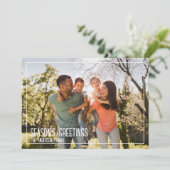 Moderne, Minimaal Familie Foto Feestdagenkaart (Staand voorkant)