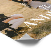 Moderne Minimaal Foto Aangepaste Familienaam Poster (Hoek)