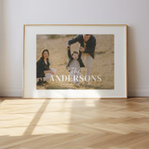 Moderne Minimaal Foto Aangepaste Familienaam