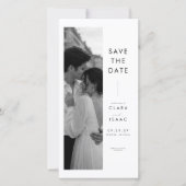 Moderne Minimaal Foto Booth Save the Date Kaart. (Voorkant)