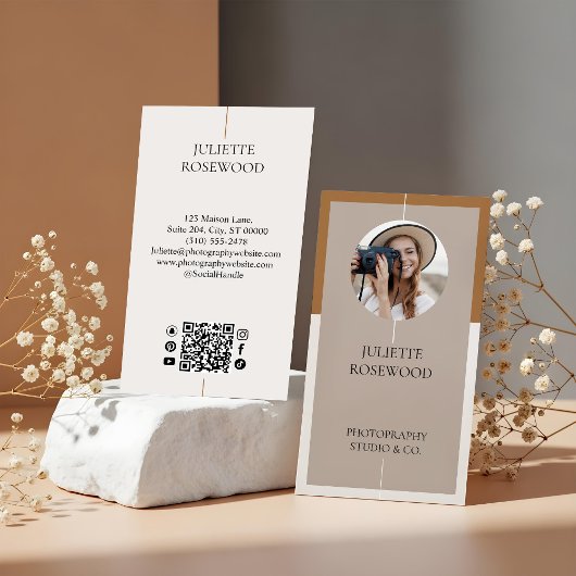 Moderne Minimaal Foto Fotografie Professionele Visitekaartje