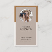 Moderne Minimaal Foto Fotografie Professionele Visitekaartje (Voorkant)