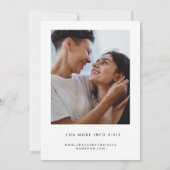 Moderne Minimaal Foto LGBTQ Trouwkaart Datum Bespa Save The Date (Achterkant)