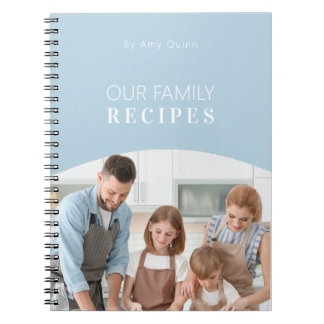 Moderne Minimaal Gepersonaliseerde Foto met Witte Notitieboek