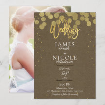 Moderne Minimaal Gouden Confetti Folie Foto Bruilo