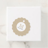 Moderne Minimaal Gouden Elegante Monogram Bedankjes Labels (In situ)