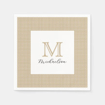 Moderne Minimaal Gouden Elegante Monogram
