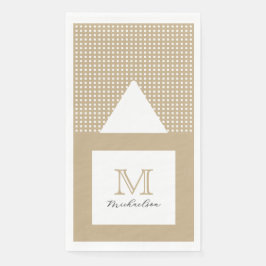 Moderne Minimaal Gouden Elegante Monogram Servet