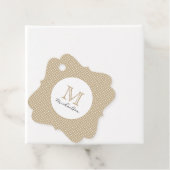 Moderne Minimaal Gouden Monogram Bedankjes Labels (In situ)