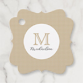 Moderne Minimaal Gouden Monogram Bedankjes Labels