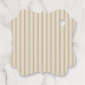 Moderne Minimaal Gouden Strepen Monogram Bedankjes Labels (Achterkant)