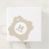 Moderne Minimaal Gouden Strepen Monogram Bedankjes Labels (In situ)
