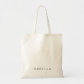 Moderne Minimaal Grijs Gepersonaliseerde Naam Tote Bag (Voorkant)