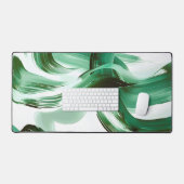 Moderne Minimaal Groene Kwaststreken Abstract Bureaumat (Keyboard & Muis)
