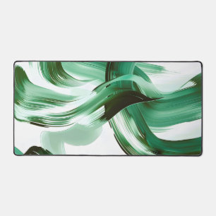 Moderne Minimaal Groene Kwaststreken Abstract Bureaumat