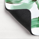 Moderne Minimaal Groene Kwaststreken Abstract Muismat (Hoek)