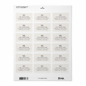 Moderne Minimaal Handgetekende Retouradreslint Etiket (Full Sheet)