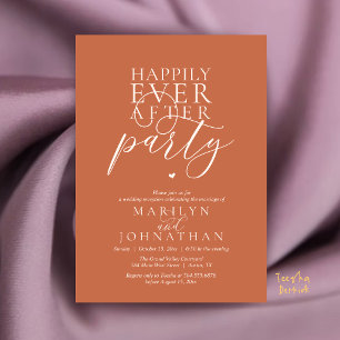 Moderne Minimaal Happily Ever After Feest Ontvangs Kaart