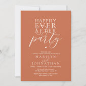 Moderne Minimaal Happily Ever After Feest Ontvangs Kaart (Voorkant)