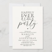 Moderne Minimaal Happily Ever After Feest Ontvangs Kaart (Voorkant)