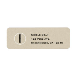 Moderne Minimaal Kraft Rustieke Chic Monogram Trou Etiket