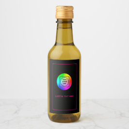 Moderne Minimaal Logo Tekst Zakelijke Promo QR-lab Wijn Etiket