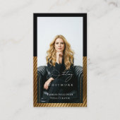 Moderne Minimaal Luxe Sociale Invloed QR Code Visitekaartje (Voorkant)