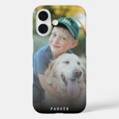 Moderne Minimaal Maak Je Eigen Foto Naam  Case-Mate iPhone Case (Achterkant)