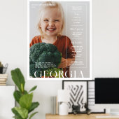 Moderne Minimaal Magazine Cover | 1e Dag op School Poster (Thuiskantoor)