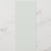 Moderne Minimaal Minimalistische Groene Bruiloft Menu (Achterkant)