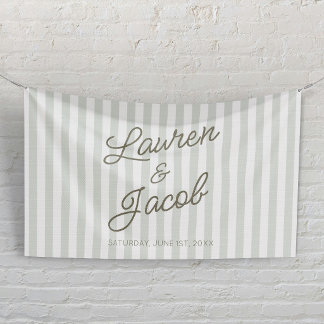 Moderne Minimaal Minimalistische Groene Strepen Tr Spandoek