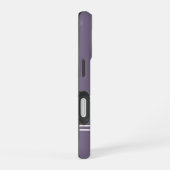 Moderne Minimaal Monogram Script Sjabloon Paars iPhone 16 Hoesje (Rechterkant)
