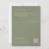 Moderne Minimaal Palmen | Meidenweekend Kaart (Voorkant)