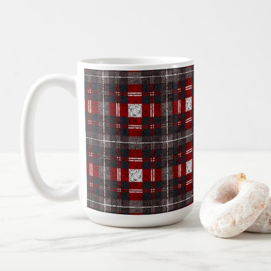 Moderne Minimaal Patroon Koffiemok (Met donut)