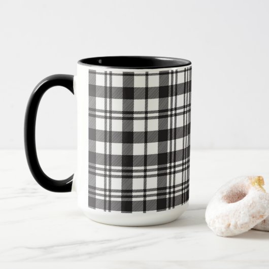Moderne Minimaal Patroon Mok (Met donut)