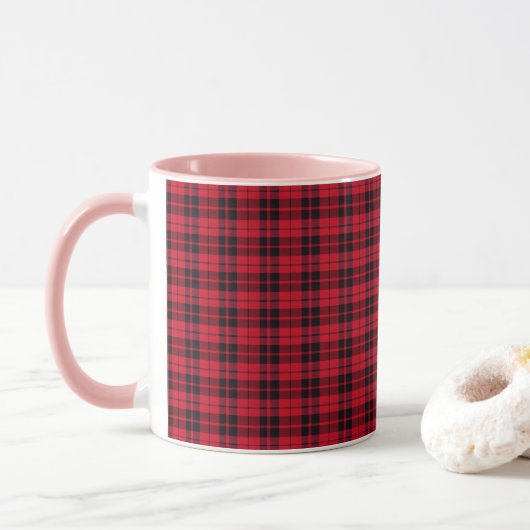 Moderne Minimaal Patroon Mok (Met donut)
