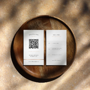 Moderne Minimaal Professionele QR Zakelijke Kaart Visitekaartje